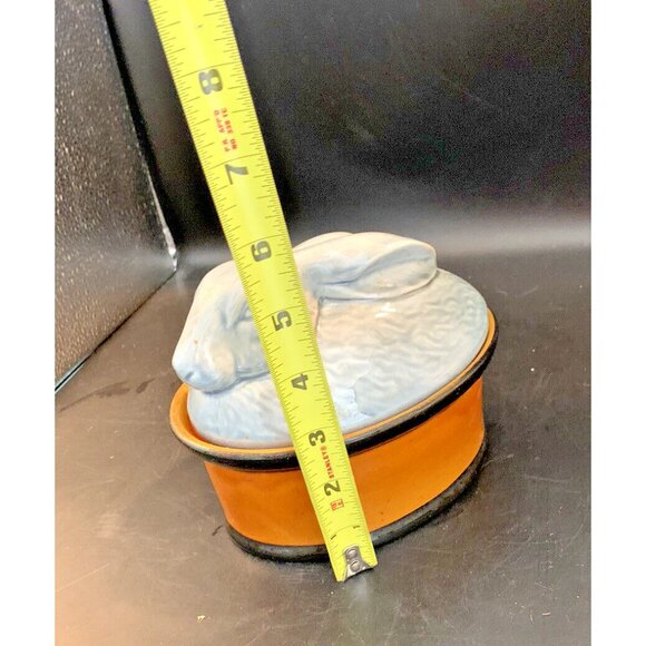 Vintage Portugal Ceramic Rabbit, Soup Tureen, Lidded Box, Easter Deco Classic - Picture 10 of 11